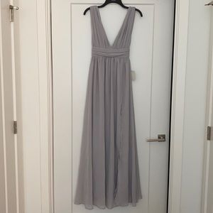 Lulu’s bridesmaids dress in gray. New with tags.